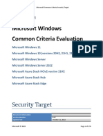 Microsoft Windows, Windows Server, Azure Stack Security Target (21H2 et al)