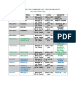 CALENDARIO DE EXAMENES EXTRAORDINARIOS Enero 2023