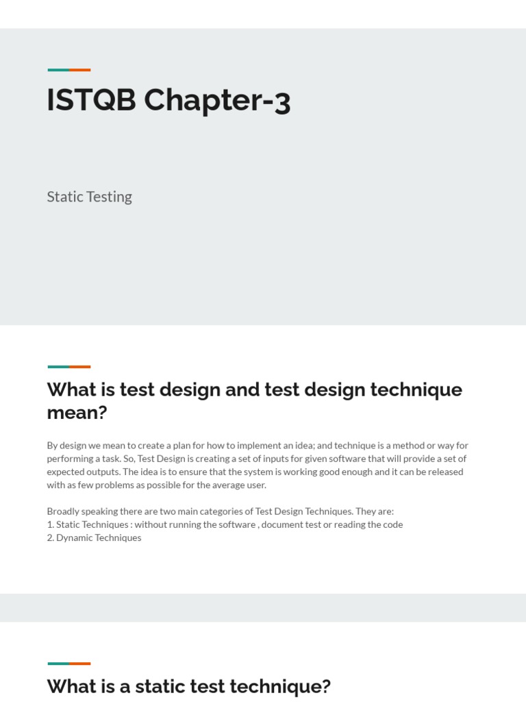ISTQB Chapter 3 | PDF | Software Testing | Software