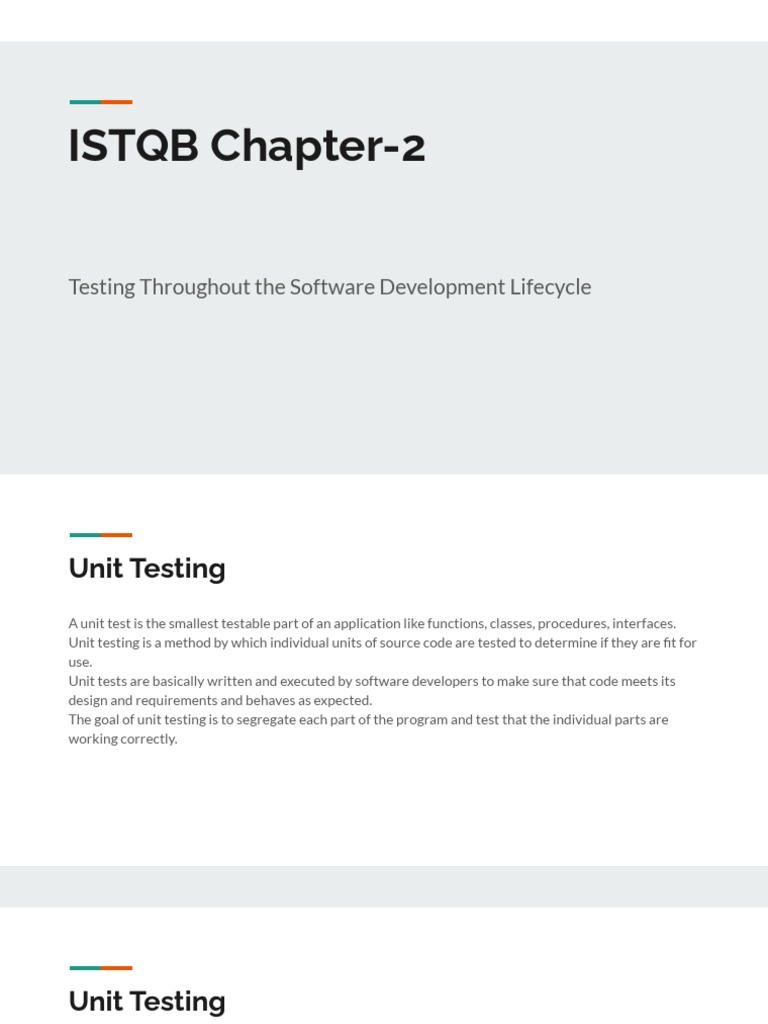Istqb chapter 2 download free pdf software testing unit testing