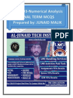MTH603 Final Term Solved MCQs by JUNAID