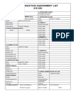 Ics Form 203 - Org Assignment List