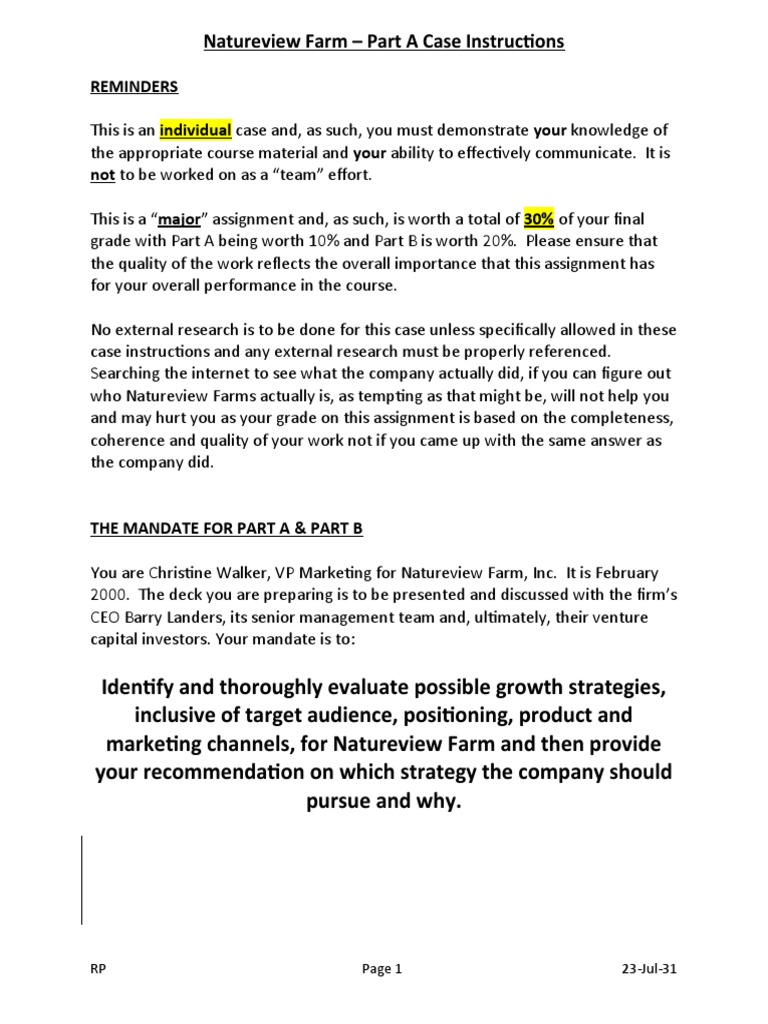 Strategic Marketing Case Study | PDF | Market Segmentation | Marketing