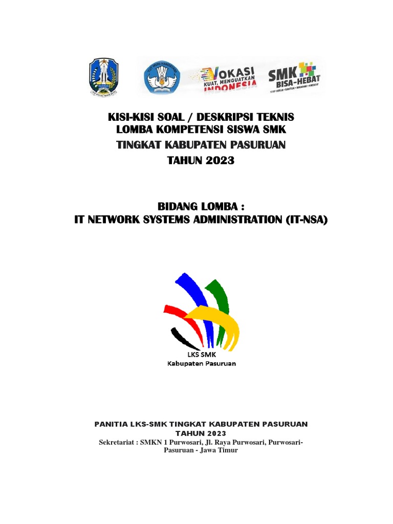 Kisi Kisi Lks Smk Kab Pasuruan Bidang Lomba It Nas Tahun 2023 Pdf