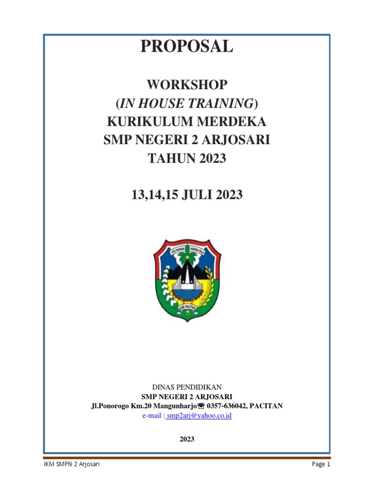 Workshop Kurikulum Merdeka SMPN 2 Arjosari | PDF