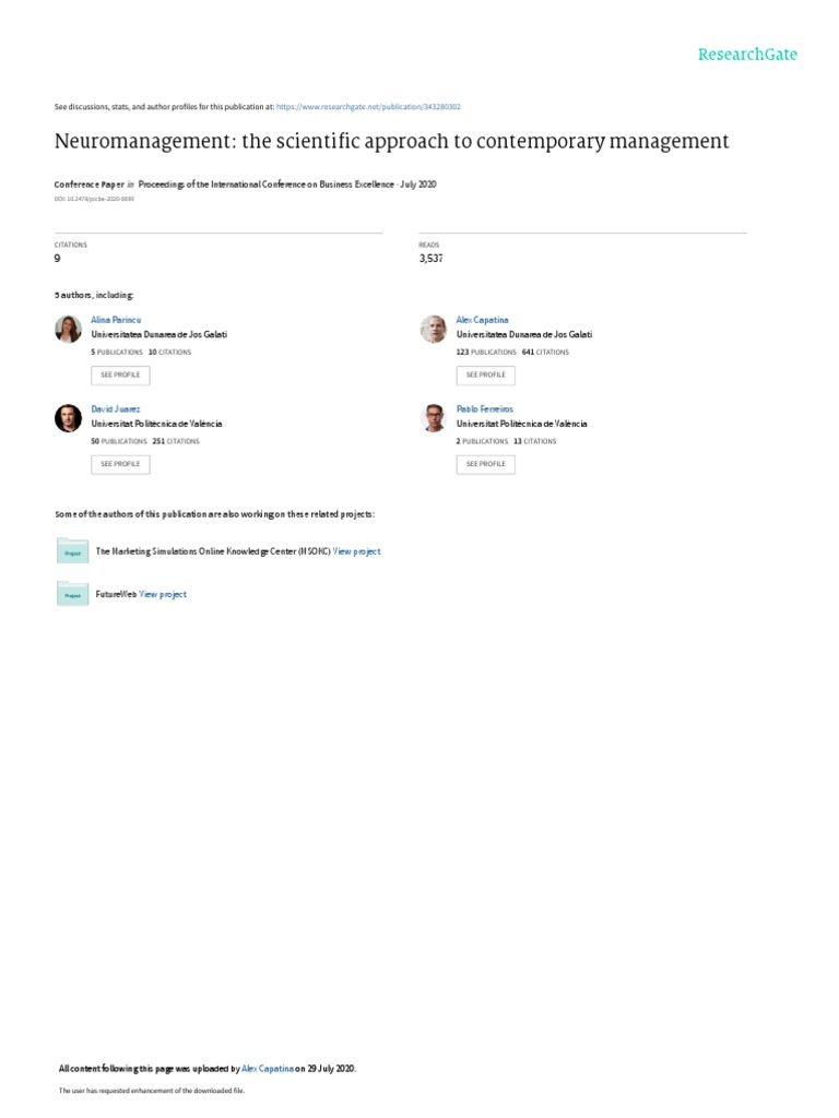 Neuromanagement: A New Management Paradigm | PDF | Career & Growth