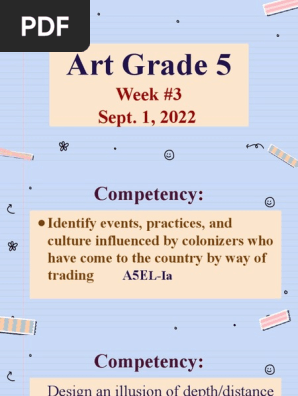 Art Grade 5 Q1 Week 3 Sept. 1