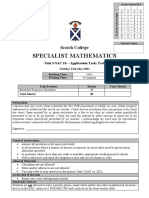 Specialist Mathematics: Scotch College