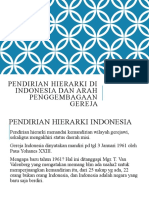 Pendirian Hierarki Di Indonesia Dan Arah Penggembalaan Gereja