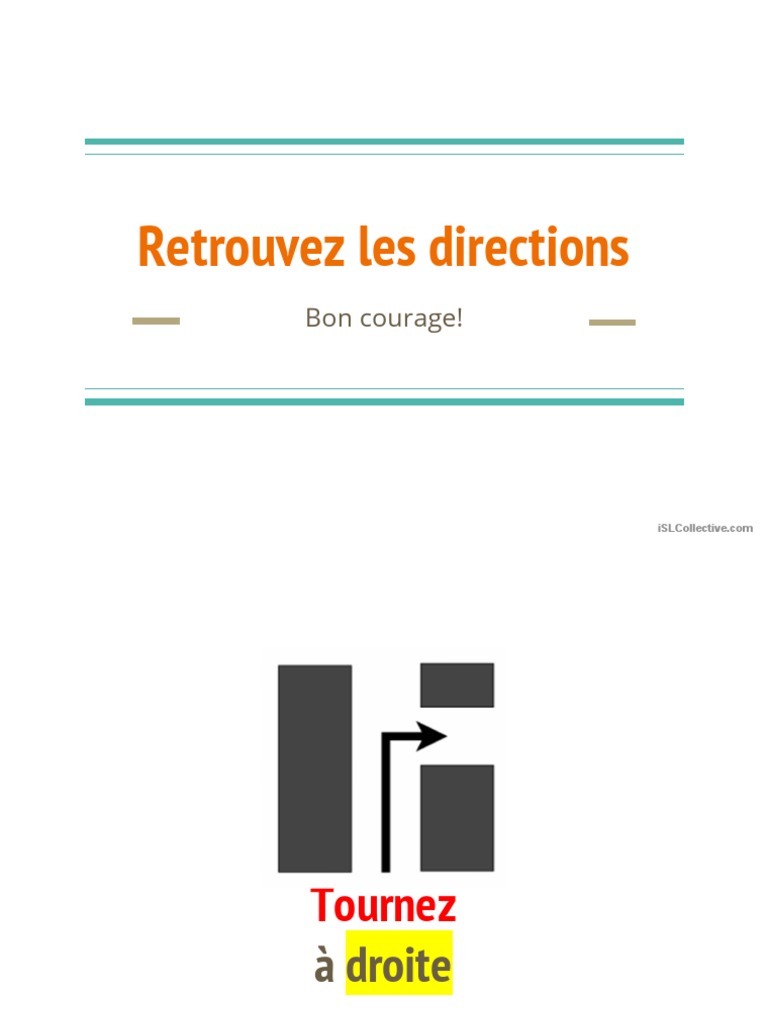 Directions en français simplifiées | PDF | Arts du langage et ...