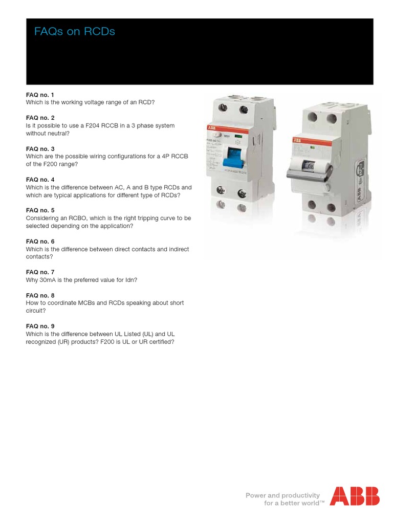 ABB RCCB RCBO Connections Configuration 2CSC420005B0201 PDF