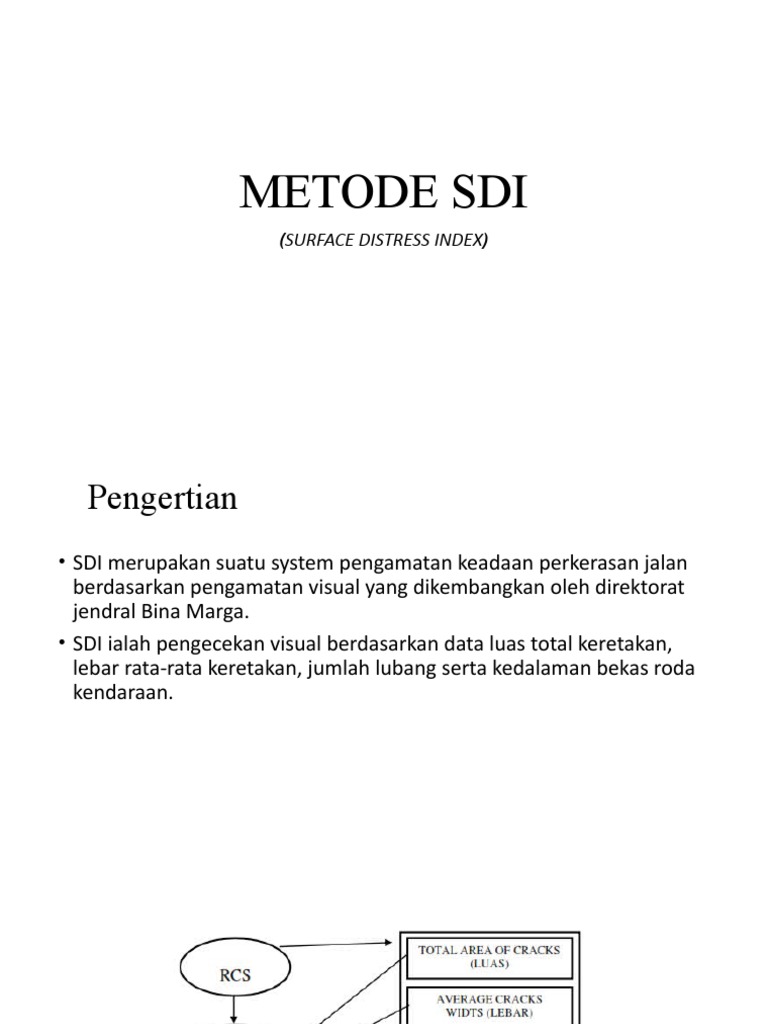 Metode Pengukuran SDI Jalan | PDF | Teknologi & Rekayasa