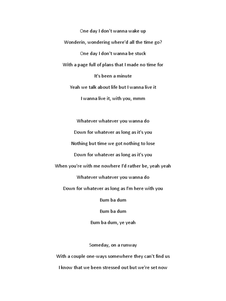 Whatever Lyrics PDF
