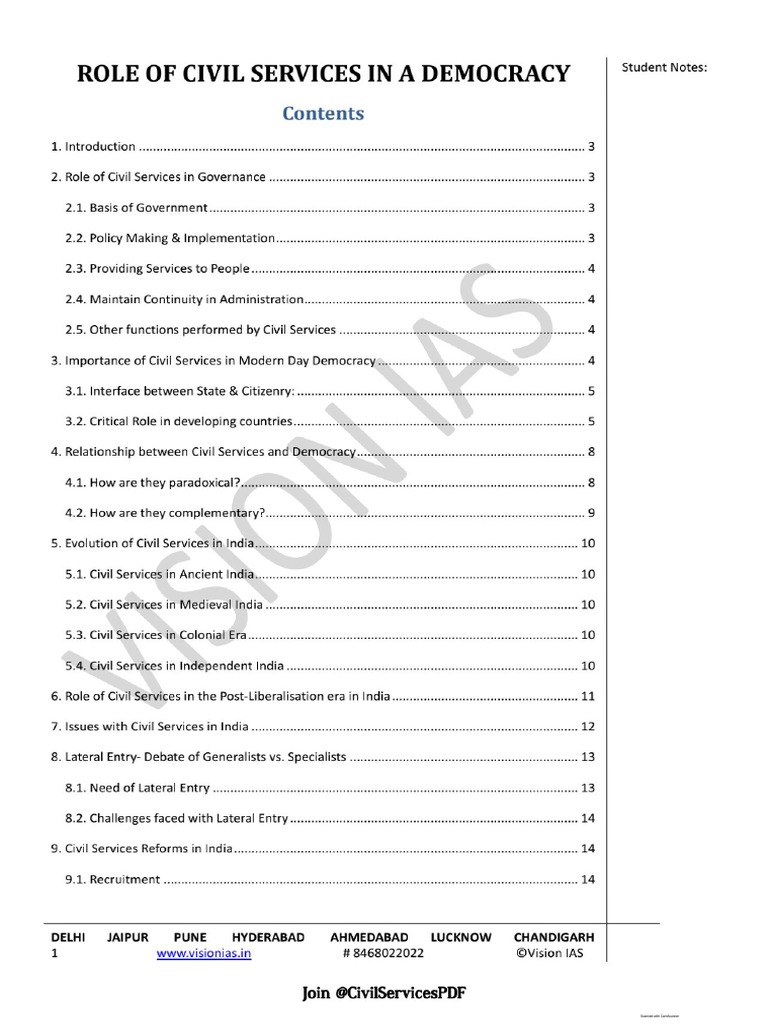 What Is The Role Of Civil Services In A Democracy