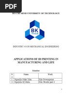 Applications of 3D Printing in Manufacturing and Life
