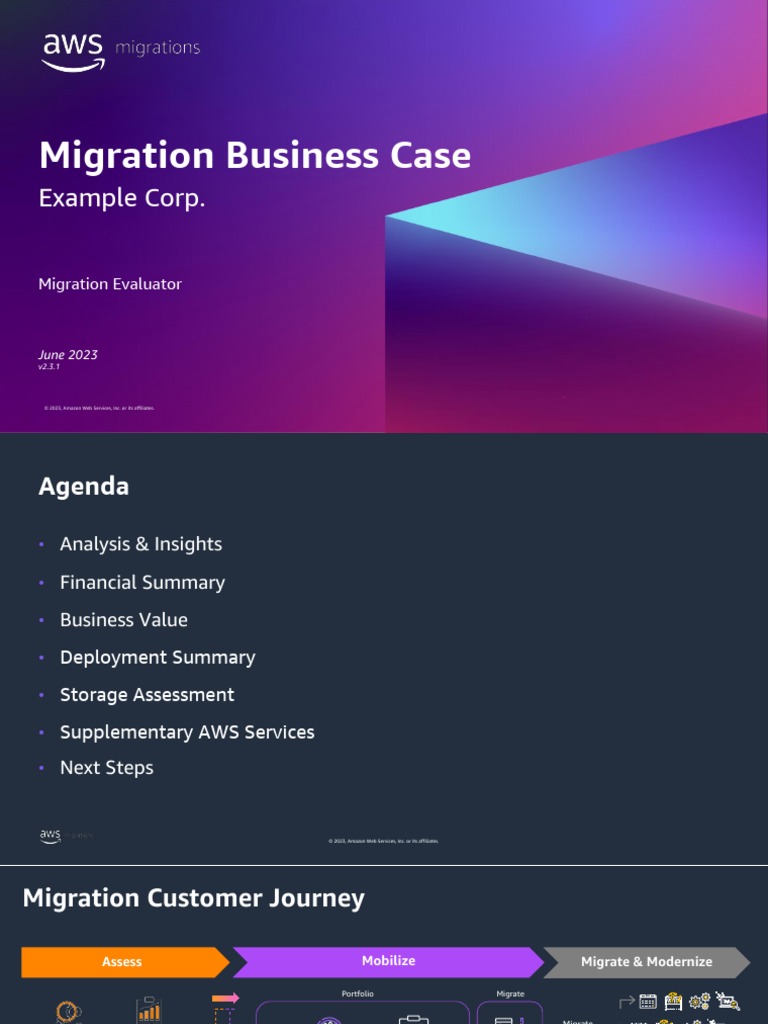 AWS Migration Business Case Overview | PDF | Amazon Web Services ...