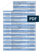 PDEU Exam Calendar 23-24