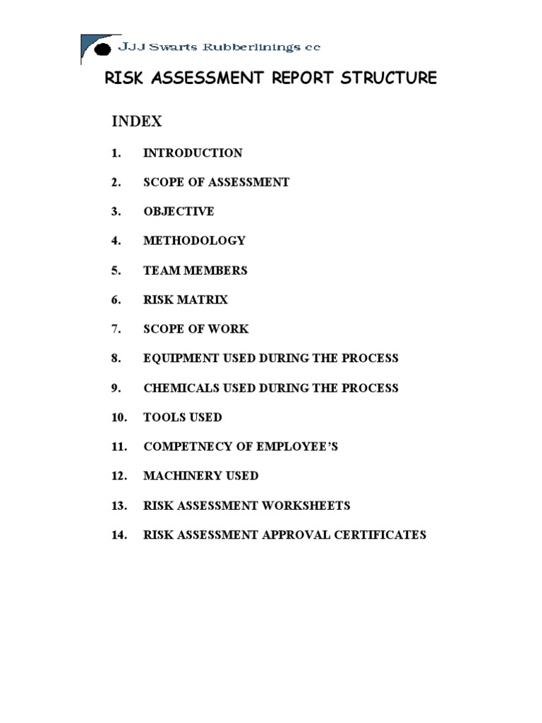 Risk Assessment Report Sandblasting PDF