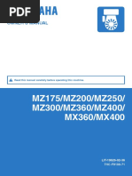 MZ175/MZ200/MZ250/ MZ300/MZ360/MZ400/ MX360/MX400: Owner'S Manual