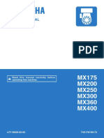 MX175 MX200 MX250 MX300 MX360 MX400: Owner'S Manual