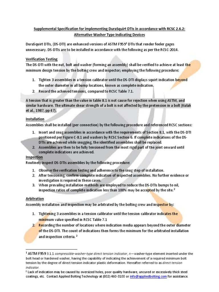DuraSquirt DTI Installation Guidelines | PDF | Screw | Mechanical ...
