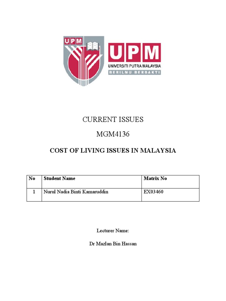 Cost of Living Challenges for Students in Malaysia | PDF | Cost Of ...