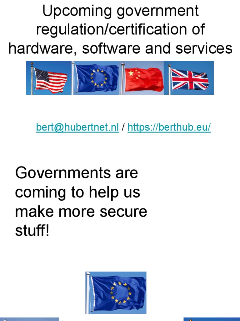 More IP Government Regulation Certification of Hardware and Software PDF Security