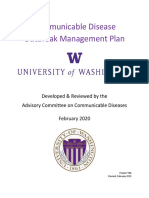 University of Washington Comm Disease Outbreak Management Plan Feb 2020 Working DRAFT