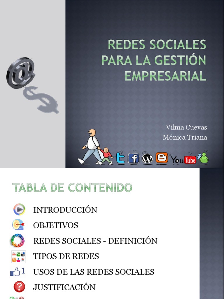 Redes Sociales en la Gestión Empresarial | PDF | Servicio de redes ...