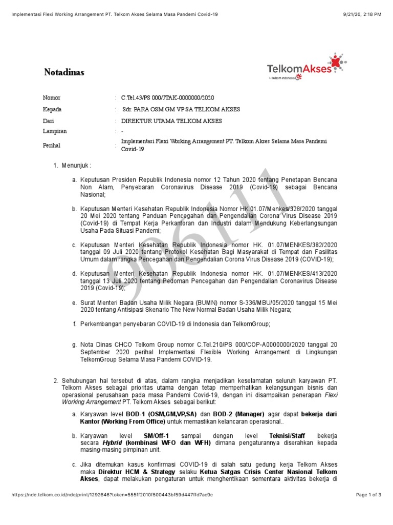 implementasi-flexi-working-arrangement-pt-telkom-akses-selama-masa-pdf
