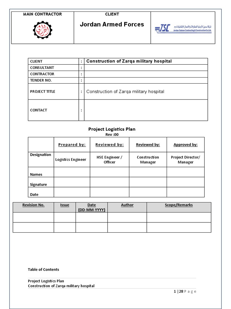 LOGISTICS AND OPERATIONS PLAN EXAMPLE visual data 2
