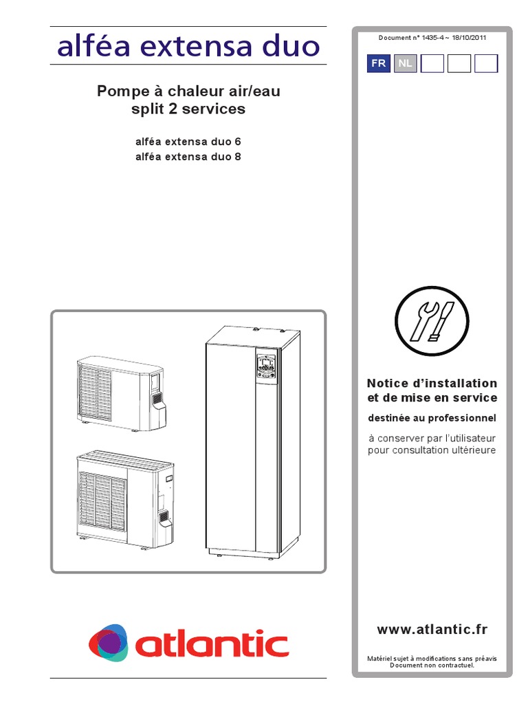 Notice Kit Rafraichissement Atlantic Alfea Extensa Duo