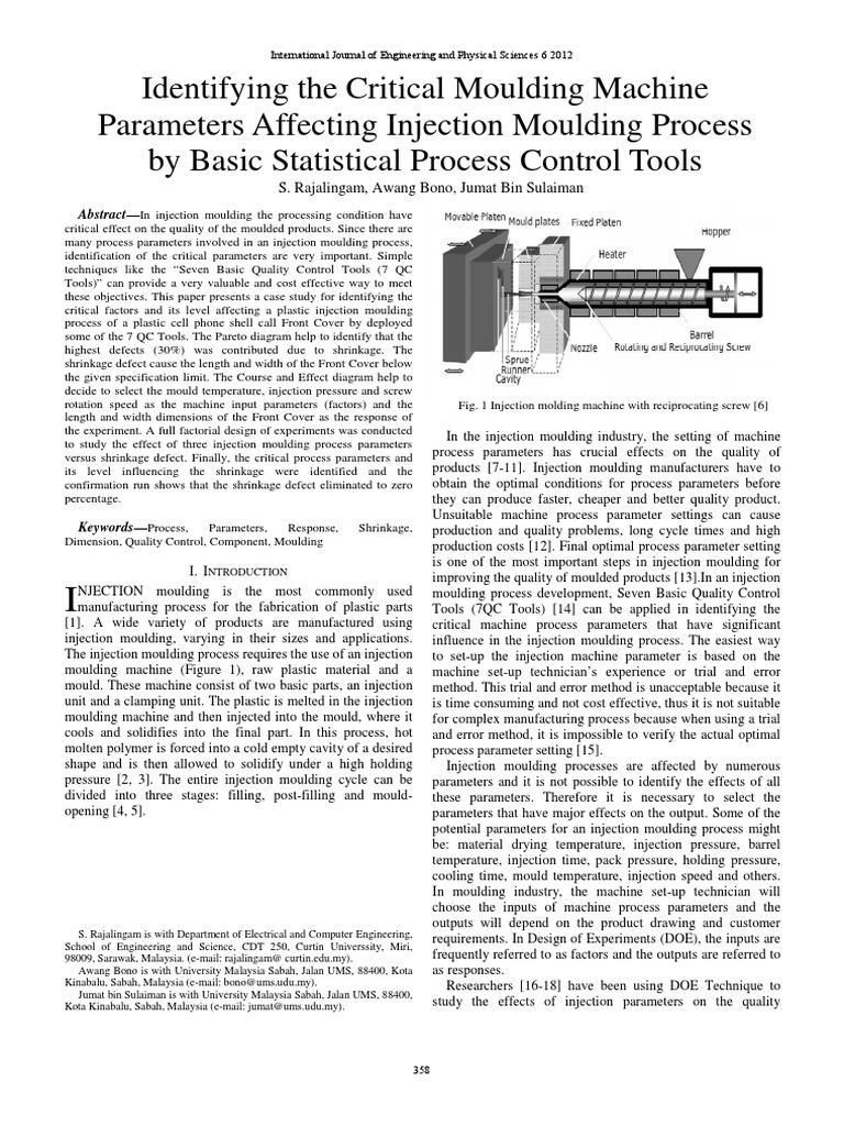 Identifying The Critical Moulding Machine by Basic Statistical Process ...