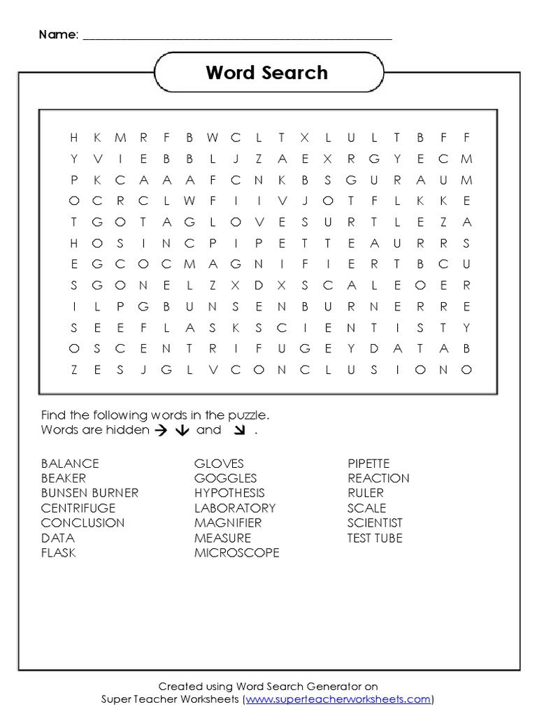 Super Teacher Worksheets Word Search 7 PDF Word Search Laboratory Super Teacher Worksheets Word Search 7 PDF Word Search Laboratory