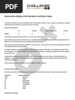 Panasonic Lithium Battery Date Codes | PDF | Battery (Electricity ...