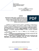 Anunt Planificare Modificări Examinare Medicala C.M.D.T.A. Ploiesti