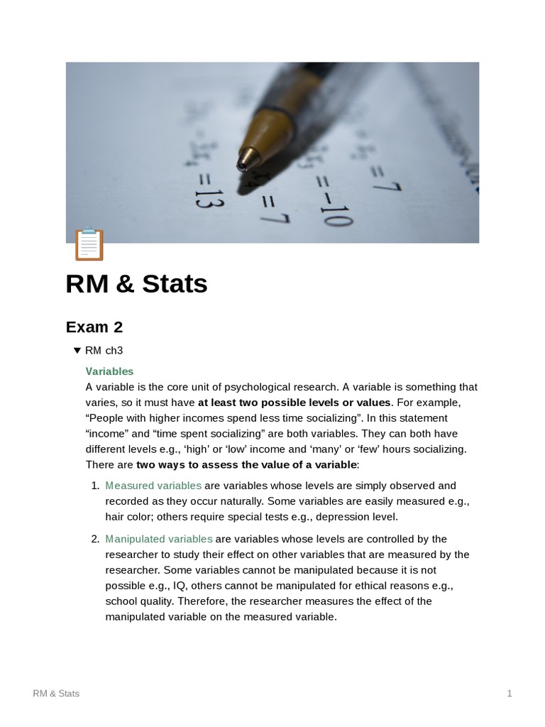 RM Stats PDF Sampling (Statistics) Validity (Statistics)