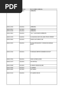 Nombres Comerciales Completos 7 De Marzo De 2022 | PDF