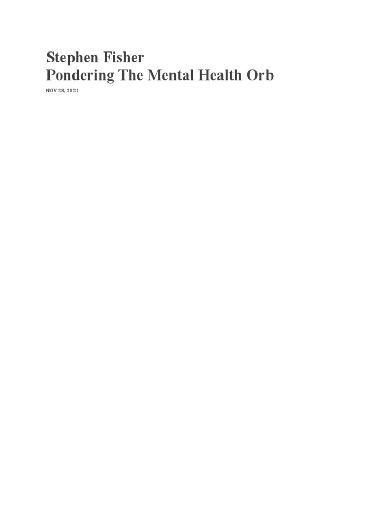 Mental Health PDF Skepticism Rationalism