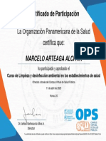 La Organización Panamericana de La Salud Certifica Que