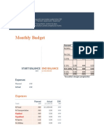 Monthly Budget OHK-1