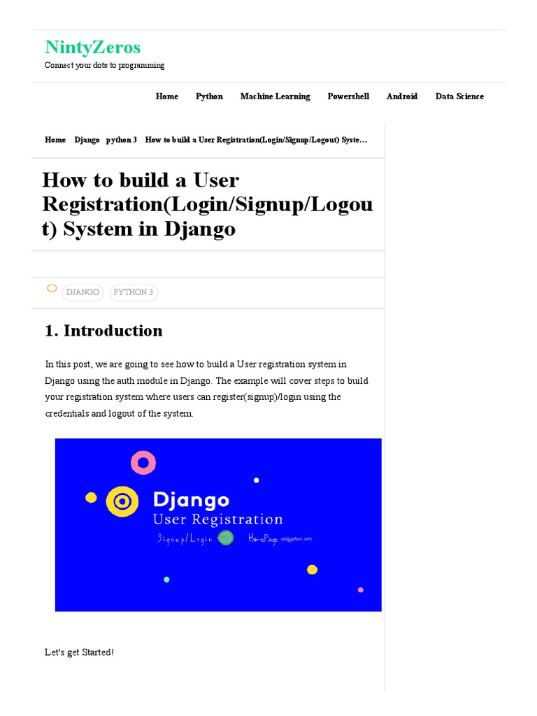Django User Registration System Guide | PDF | Directory (Computing) | Login