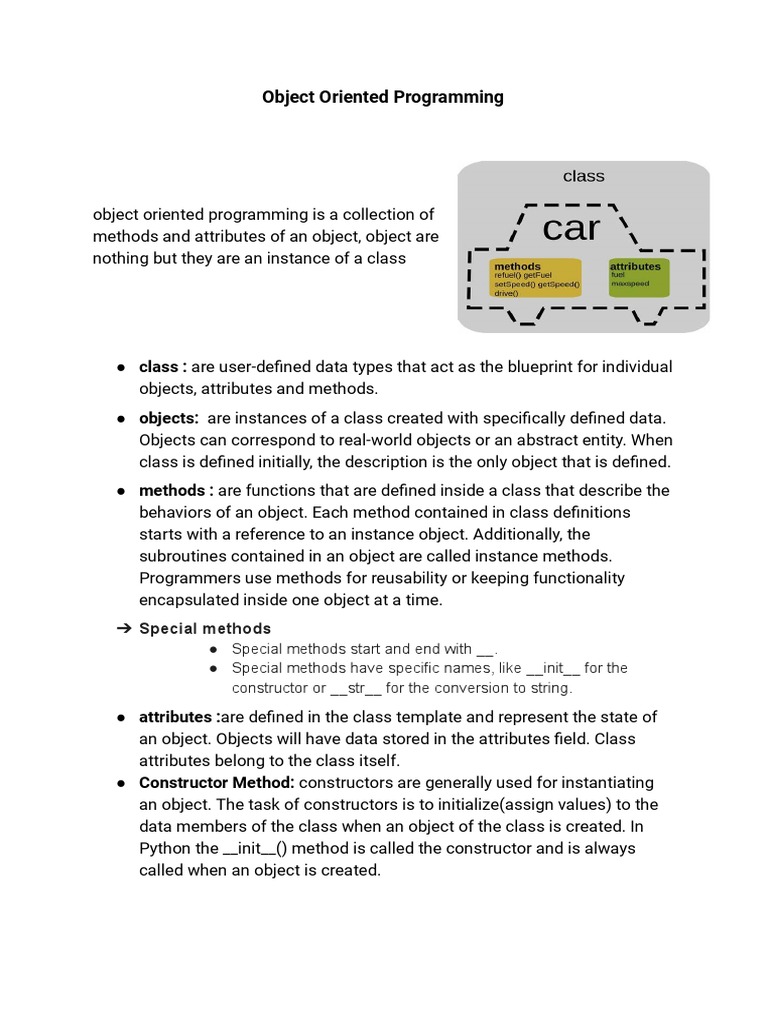 Object Oriented Programming (Python) | PDF