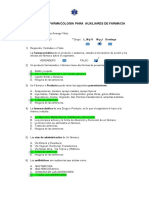 Evaluacion para Curso de Auxiliares de Farmacia FARMACOLOGIA CORREGIDO - PDF Maria Paz