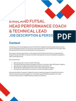 Head Performance Coach Technical Lead JD Person Spec JULY 2023