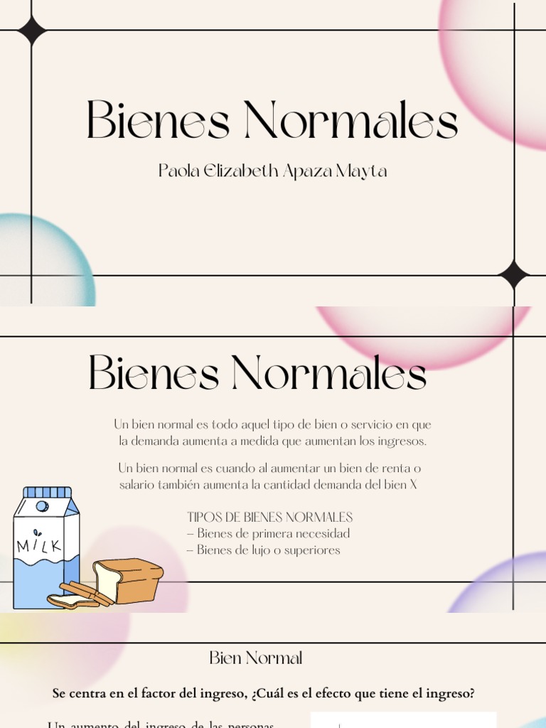 Bienes Normales y Efecto del Ingreso | PDF