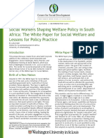 Social Workers Shaping Welfare Policy in South Africa - The White