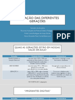 Educação Das Diferentes Gerações