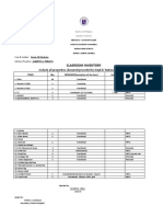 Classroom Inventory Report 23