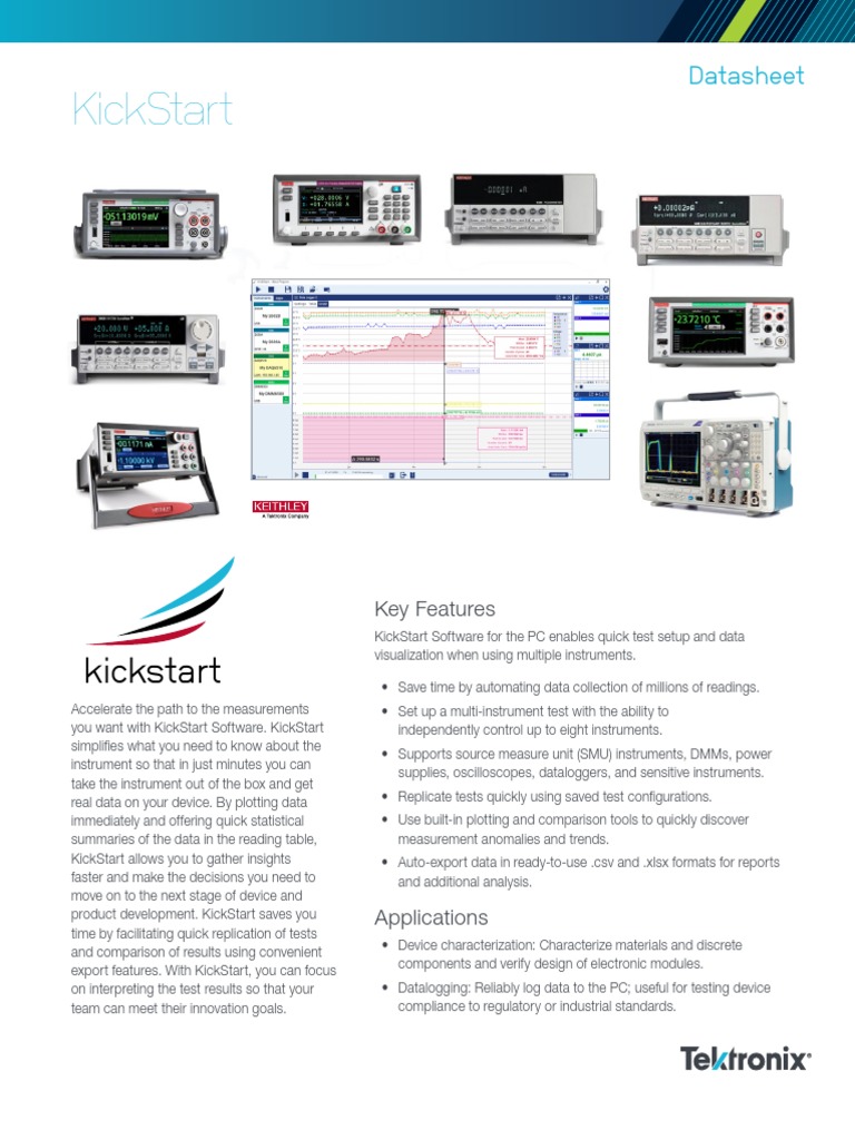 1KW609658 Keithley KickStart Software Datasheet 082721 PDF